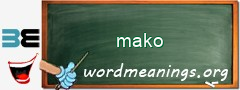 WordMeaning blackboard for mako